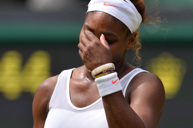 La delusione di Serena Williams, numero 1 al mondo. Afp